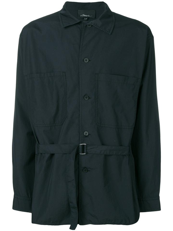 3.1 Phillip Lim Printed Poplin Shirt - Blue