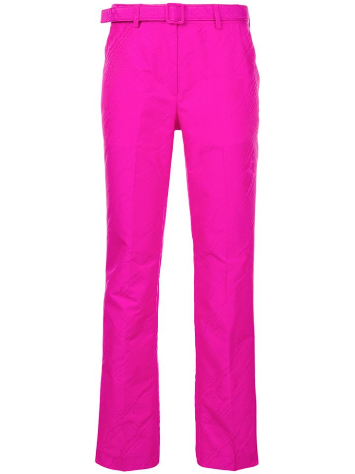 Off-white Cigarette Trousers - Pink & Purple