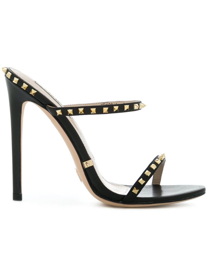 Gianni Renzi Studded Mules - Black