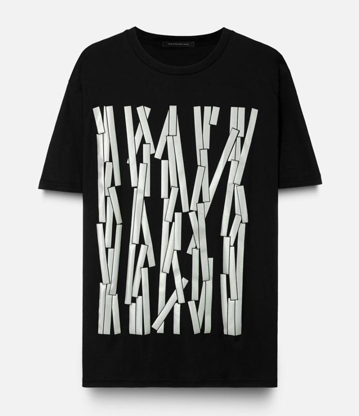 Christopher Kane 'reflective Broken Bolster Frame' T-shirt