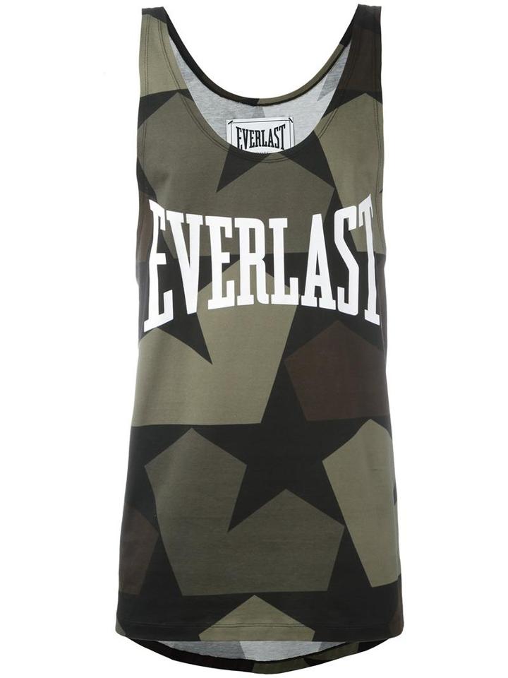 Ports 1961 Camouflage Print Tank Top, Men's, Size: Small, Green, Cotton