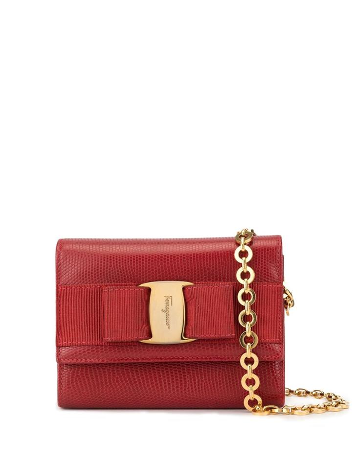 Salvatore Ferragamo Pre-owned Vara Chain 2way Bag - Red