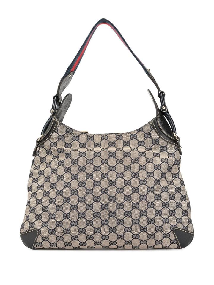 Gucci Pre-owned Shelly Line Gg Supreme Horsebit Shoulder Bag - Brown