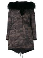 Philipp Plein Camouflage Fur-lined Parka - Brown