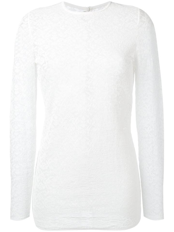 Stella Mccartney - Lace Top - Women - Polyamide - 44, White, Polyamide