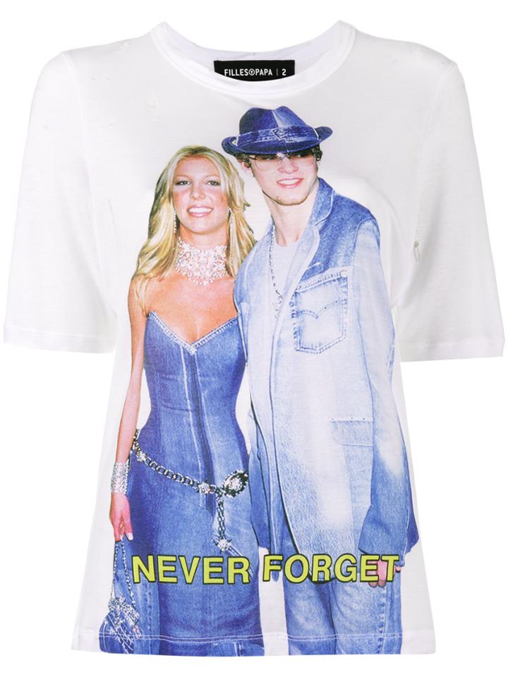 Filles A Papa Britney And Justin T-shirt - White
