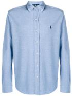 Ralph Lauren Embroidered Logo Button-down Shirt - Blue