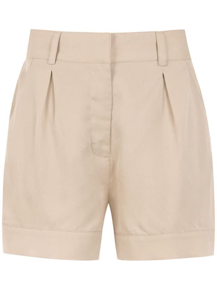 Egrey Pleated Tailored Shorts - Nude & Neutrals