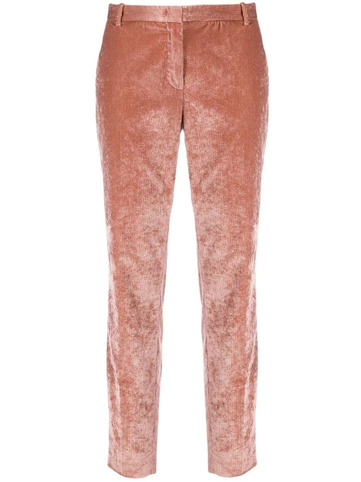 Fabiana Filippi Slim-fit Velvet Corduroy Trousers - Pink
