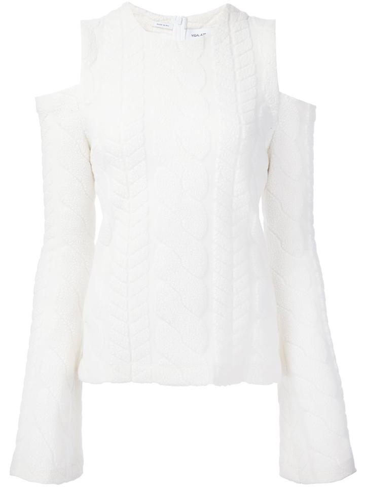 Yigal Azrouel Cable Knit Cutout Sweatshirt