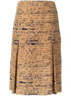 Rokh Handwriting Print Skirt - Brown