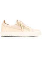 Giuseppe Zanotti Design Frankie Low-top Sneakers, Men's, Size: 40, Nude/neutrals, Suede/rubber