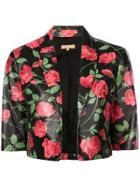 Michael Kors Collection Printed Leather Jacket - Black