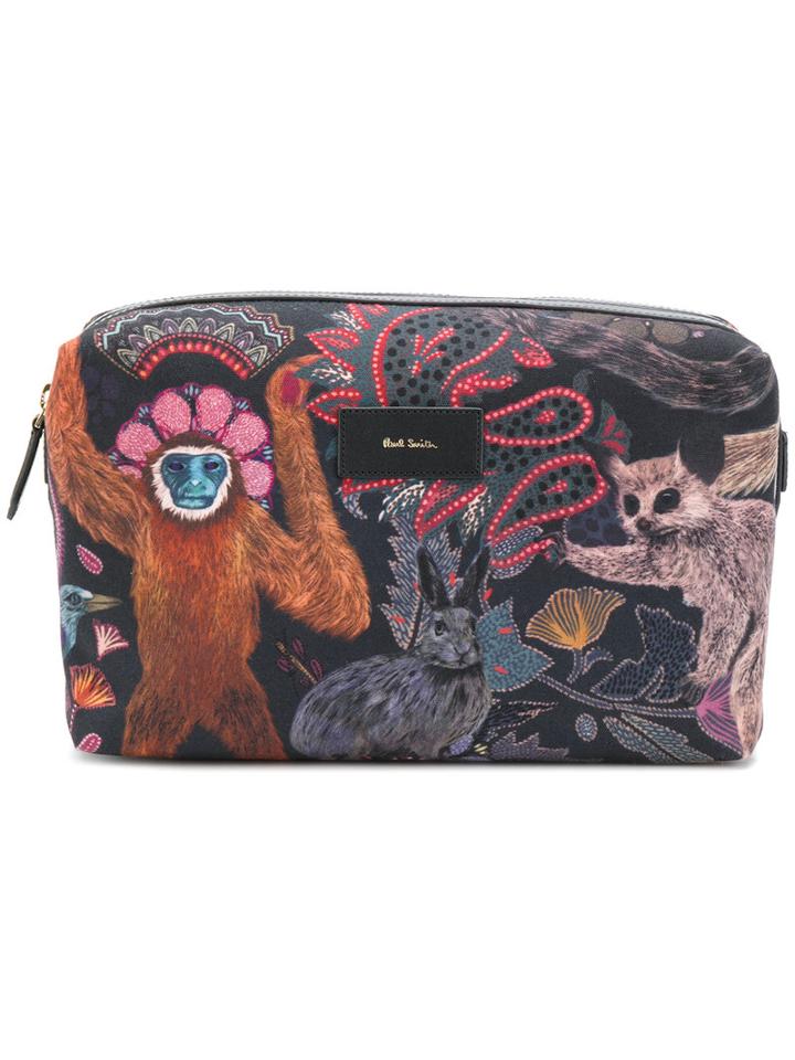 Paul Smith - Animals Print Clutch - Men - Calf Leather/polyester - One Size, Calf Leather/polyester