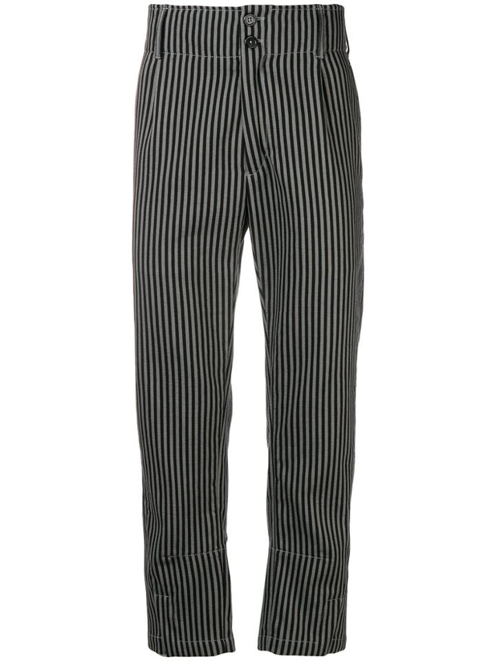 Ann Demeulemeester Striped Trousers - Black