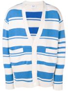 Thom Browne 4-bar Oversized Repp Stripe Cardigan - Blue