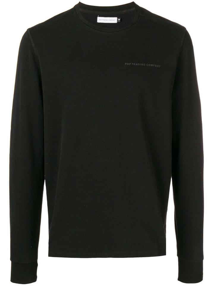 Pop Trading International Logo Print Sweatshirt - Black