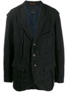 Ziggy Chen Printed Single-breasted Blazer - Black