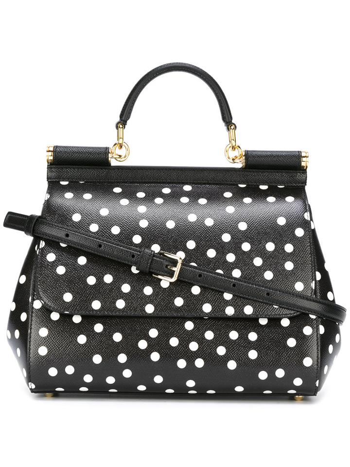 Dolce & Gabbana - Polka Dot Bag - Women - Leather - One Size, Women's, Black, Leather