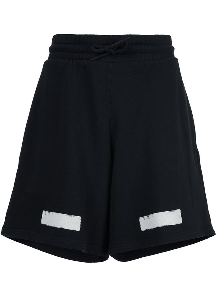 Off-white Stripe Print Sweat Shorts