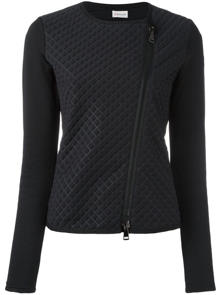 Moncler Quilted Front Cropped Jacket - Black