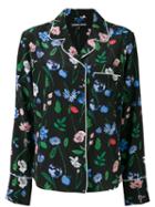 Markus Lupfer Floral Pyjama-style Top, Women's, Size: Xs, Black, Silk/viscose