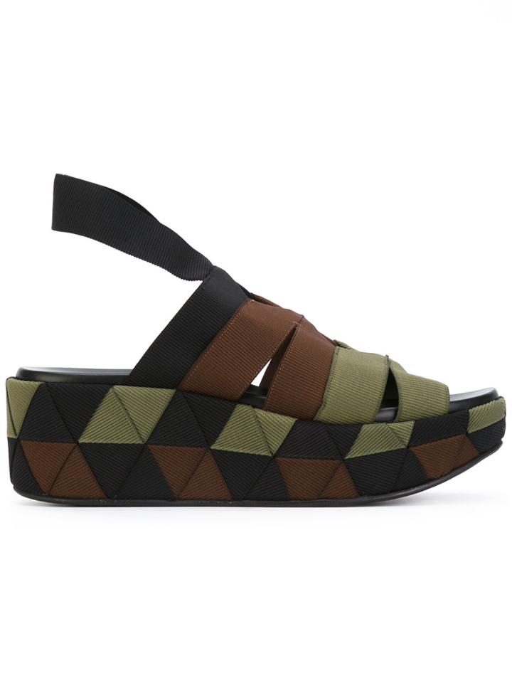 Salvatore Ferragamo Wedge Sandals - Black
