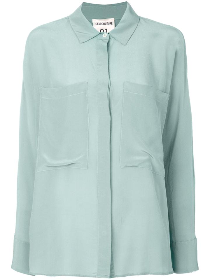 Semicouture Chest Pocket Shirt - Green