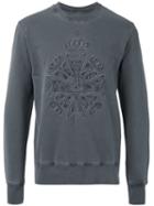 Vivienne Westwood Man Logo Embroidered Sweatshirt, Men's, Size: Large, Grey, Cotton