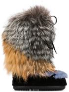 Yves Salomon Textured Moon Boots - Grey