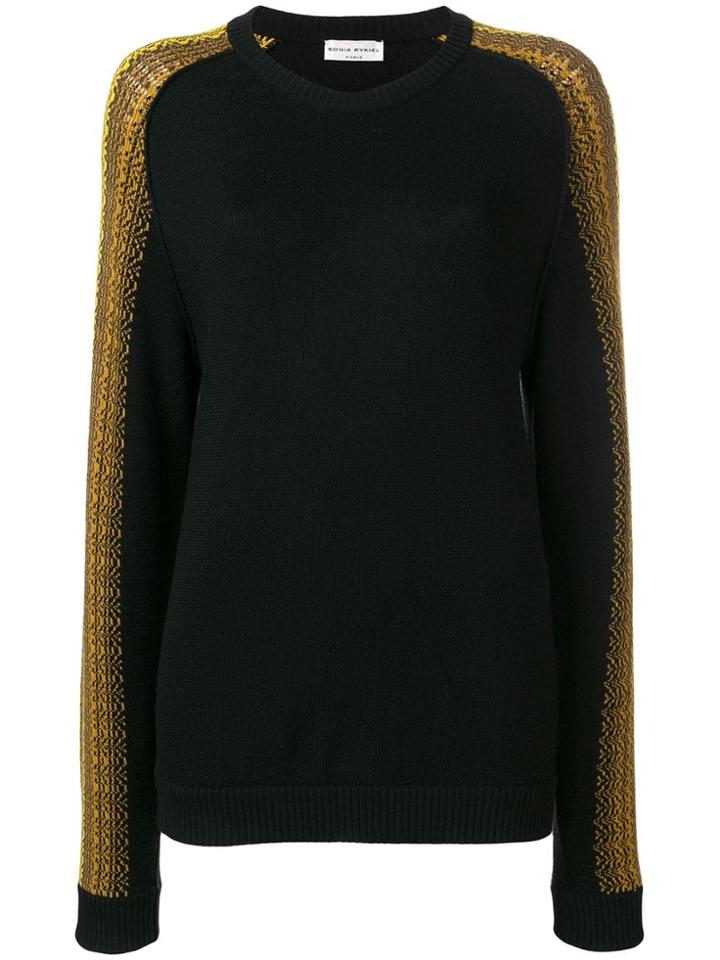 Sonia Rykiel Contrast Sleeve Jumper - Black