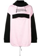 Colmar A.g.e. By Shayne Oliver Contrast Sleeve Oversized Hoodie - Pink