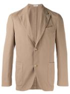 Boglioli Canvas Blazer, Men's, Size: 48, Brown, Cotton/cupro
