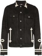 Amiri Embroidered Denim Jacket - Black