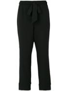 Ganni Cropped Tailored Trousers - Black