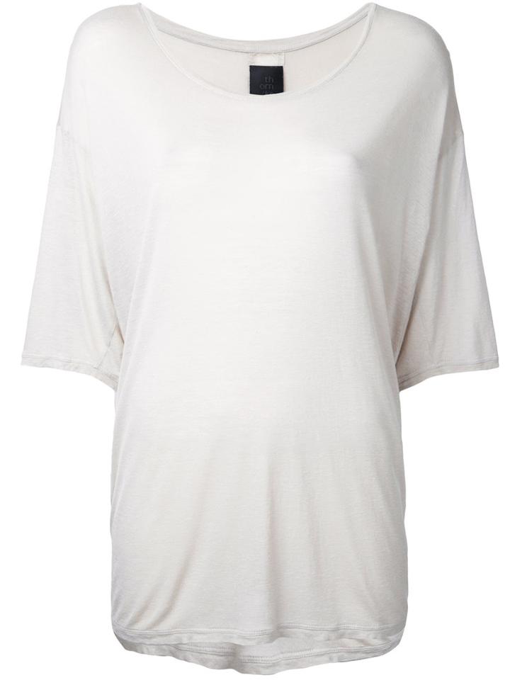 Thom Krom - Loose Fit T-shirt - Women - Linen/flax/viscose - L, Women's, Grey, Linen/flax/viscose