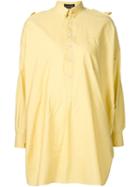 Undercover Cut-out Shoulder Shirt, Women's, Size: 1, Yellow/orange, Cotton/silk