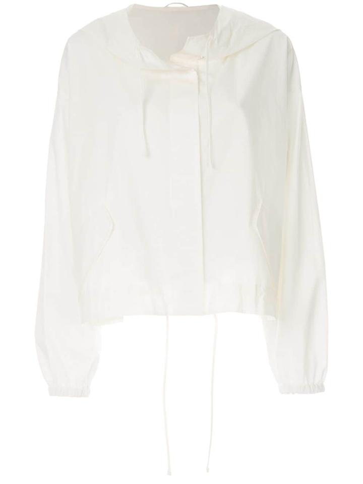 Jil Sander Lightweight Hooded Jacket - White