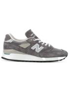 New Balance Lateral Logo Sneakers, Adult Unisex, Size: 27, Grey, Artificial Leather/rubber