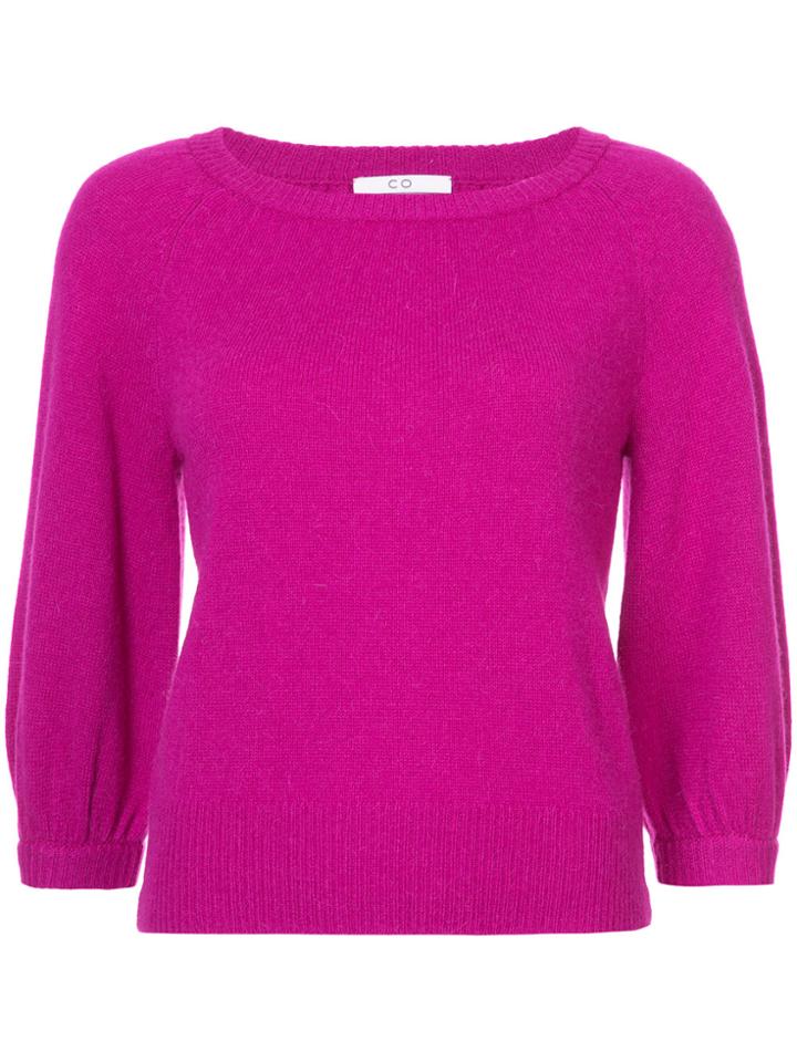 Co Classic Fitted Sweater - Pink & Purple