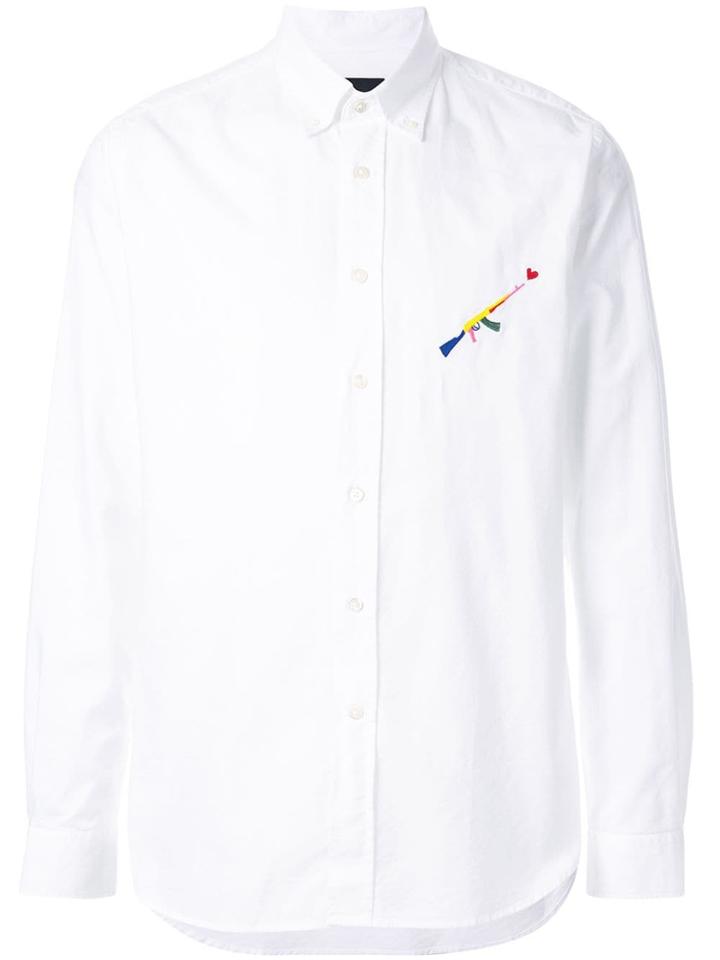 Commune De Paris Embroidered Gun Shirt - White
