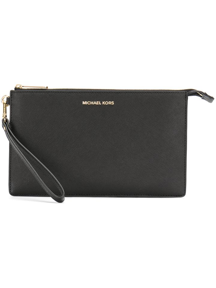 Michael Michael Kors Logo Clutch Bag - Black