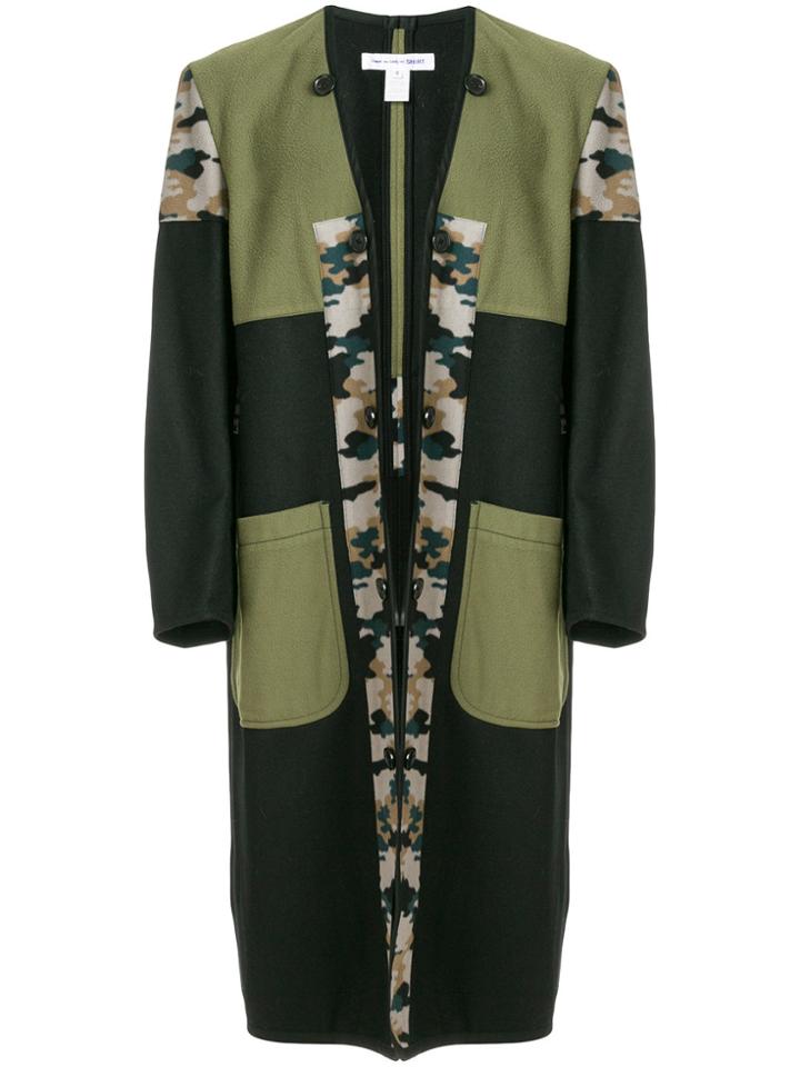 Comme Des Garçons Shirt Camouflage Print Coat - Green