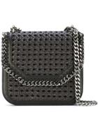 Stella Mccartney Black Falabella Box Wicker Medium Shoulder Bag