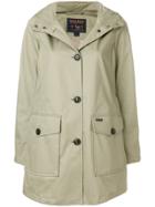 Woolrich Short Hooded Trench Coat - Nude & Neutrals