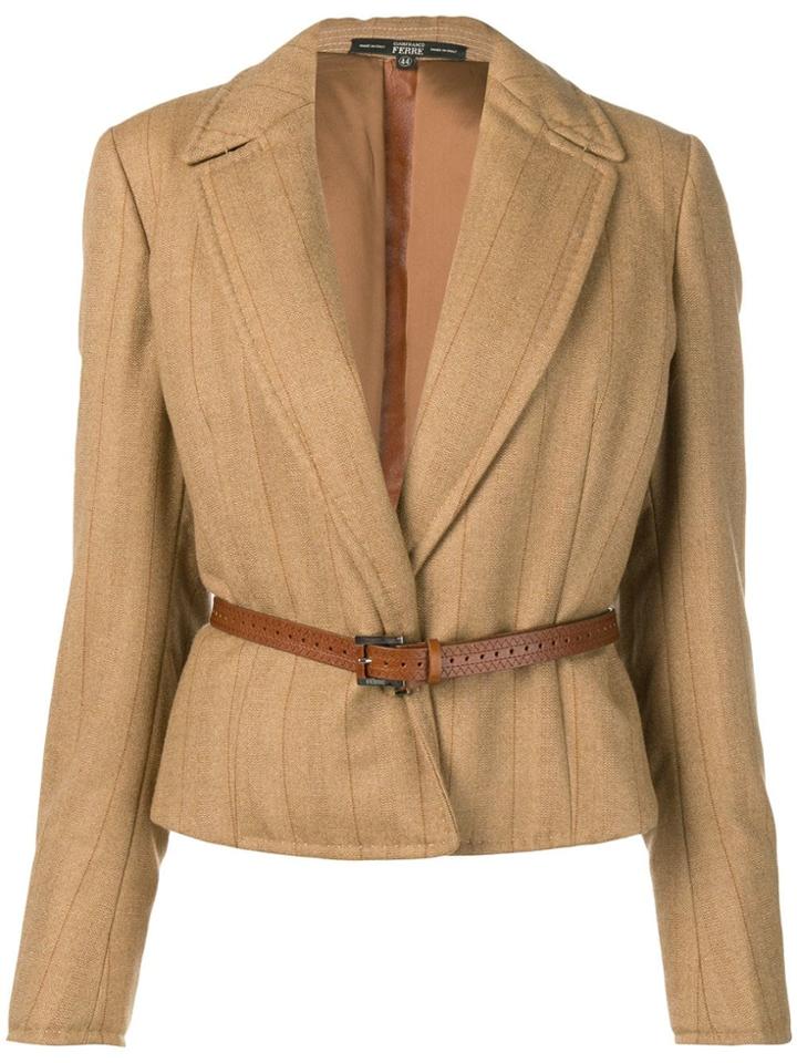 Gianfranco Ferré Pre-owned 1990 Striped Jacket - Neutrals