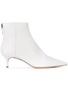 Alexandre Birman Pointed Ankle Boots - White