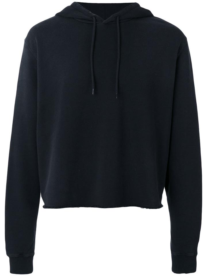 Msgm Plain Hoodie, Men's, Size: Large, Black, Cotton