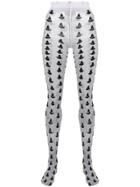 Thom Browne Sailboat Icon Intarsia Tights - White