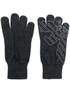 Ea7 Emporio Armani Logo Gloves - Grey